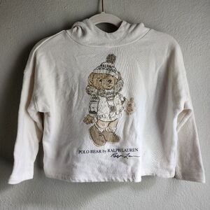 Polo Ralph Lauren Bear Cropped Hooded Sweatshirt 3T